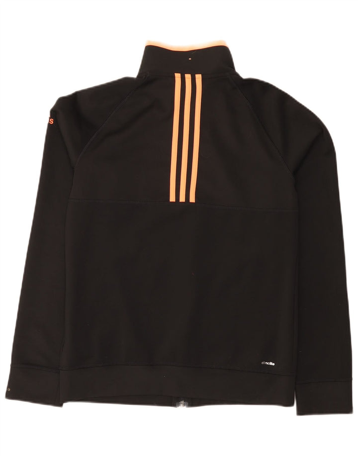 Adidas Womens Climalite Tracksuit Top Jacket UK 12/14 Médio Preto