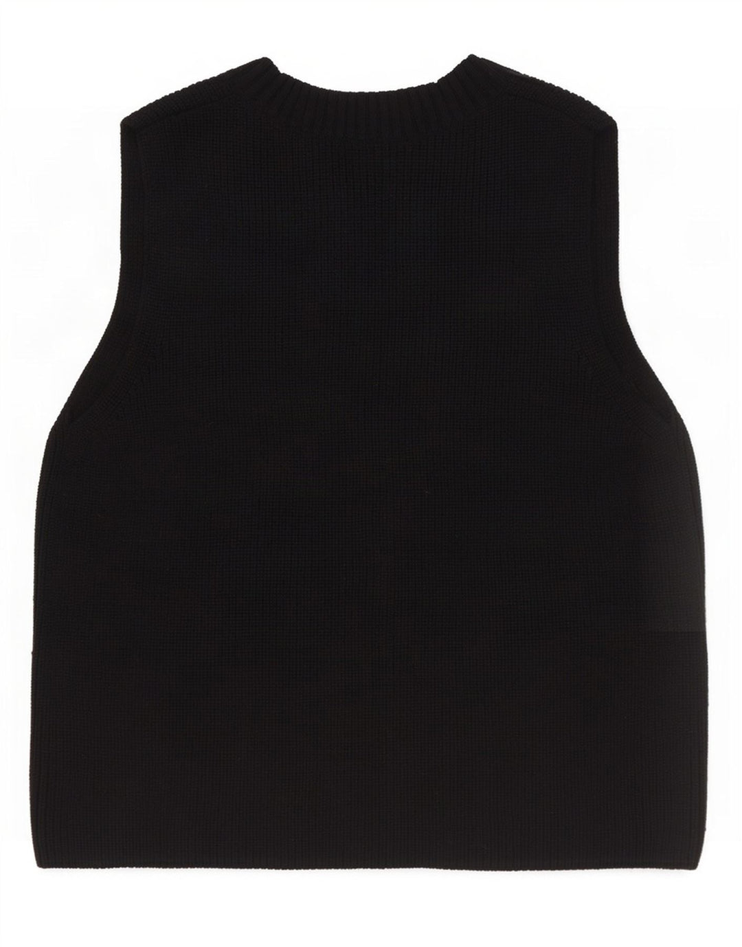 Cos Womens Oversized Colete Regata UK 10 Pequena Lã Preta