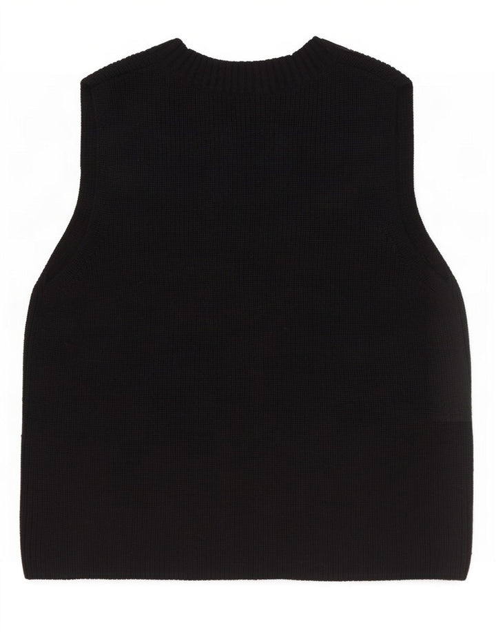 Cos Womens Oversized Colete Regata UK 10 Pequena Lã Preta
