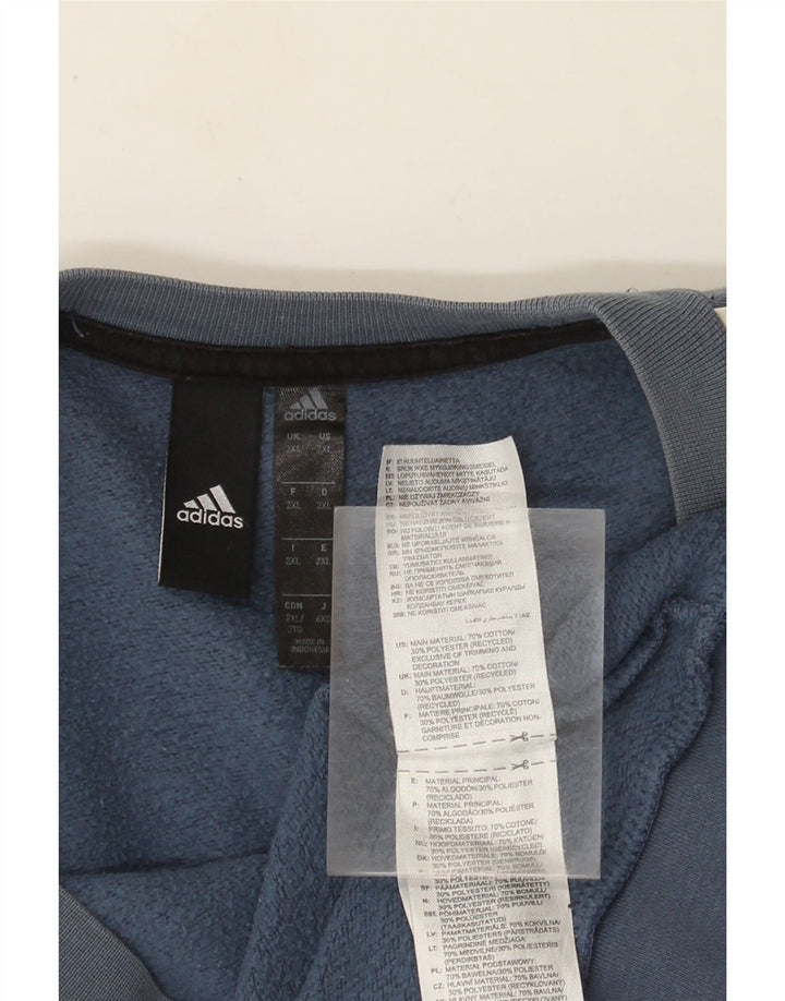 Adidas Mens Moletom Jumper 2XL Azul Algodão