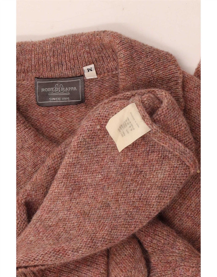 Suéter masculino Kappa com gola polo e lã manchada vermelha média