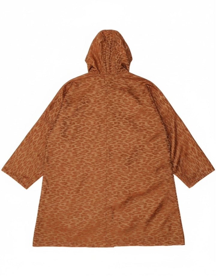 Sobretudo feminino vintage oversized longline UK 14 marrom médio clássico