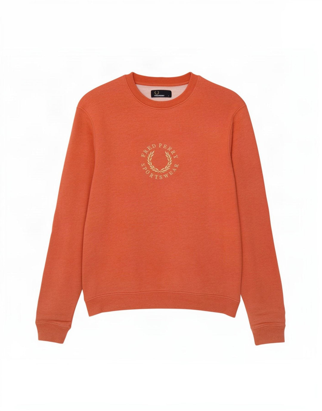 Fred Perry moletom gráfico masculino jumper pequeno algodão vermelho