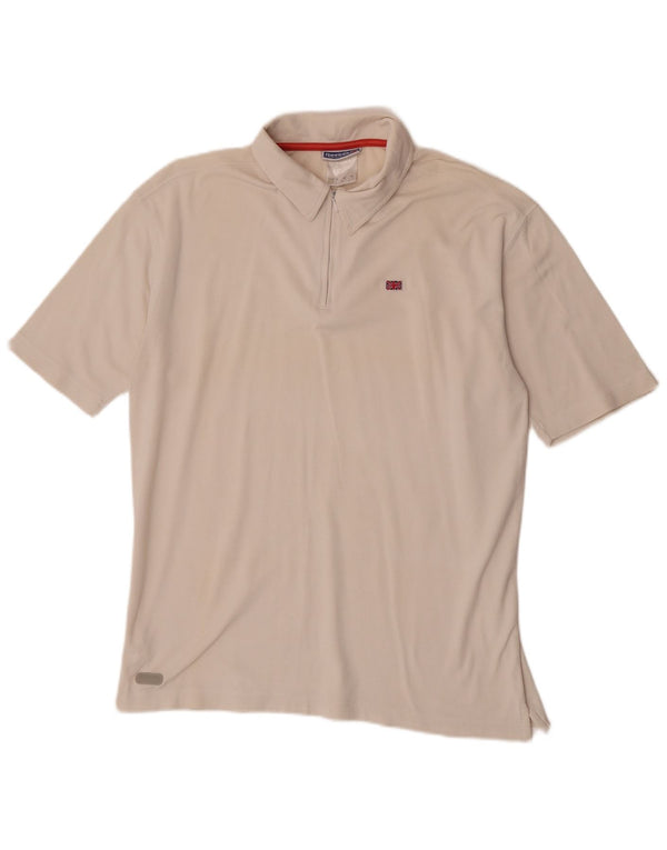 Camisa Polo Reebok Masculina Loose Fit Média Off White