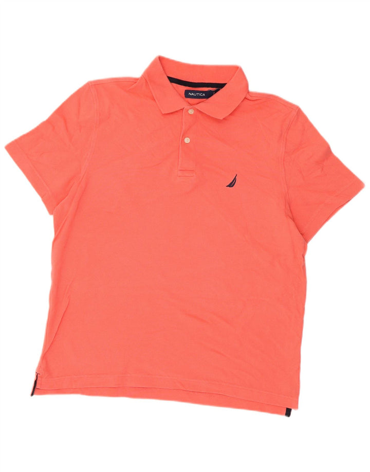 Camisa polo masculina NAUTICA algodão rosa médio