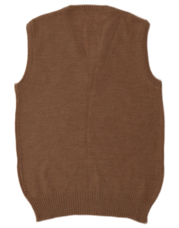 Colete masculino vintage regata pequena bege argyle/diamante acrílico