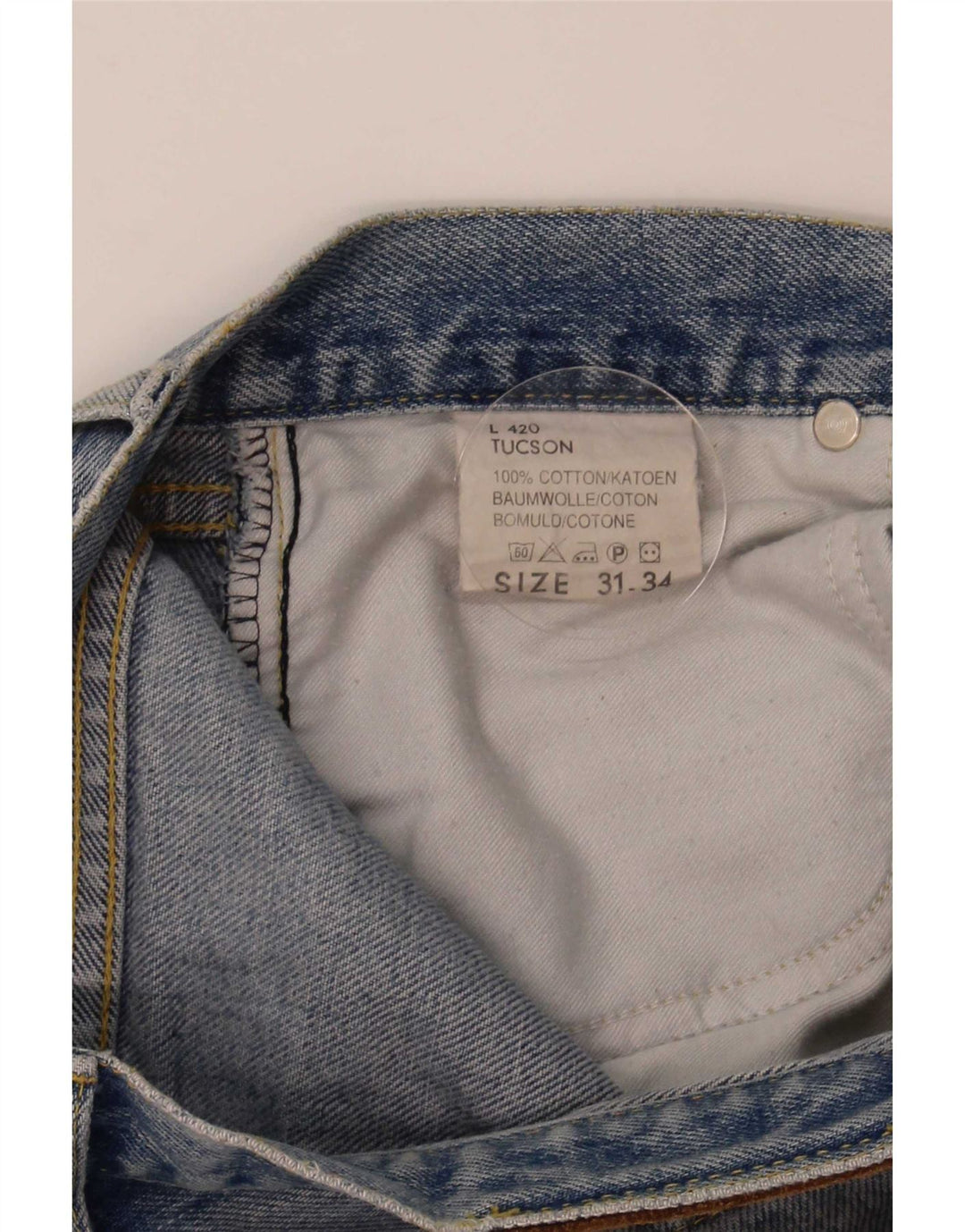 Lee Mens Tucson Straight Jeans W31 L34 Azul Algodão