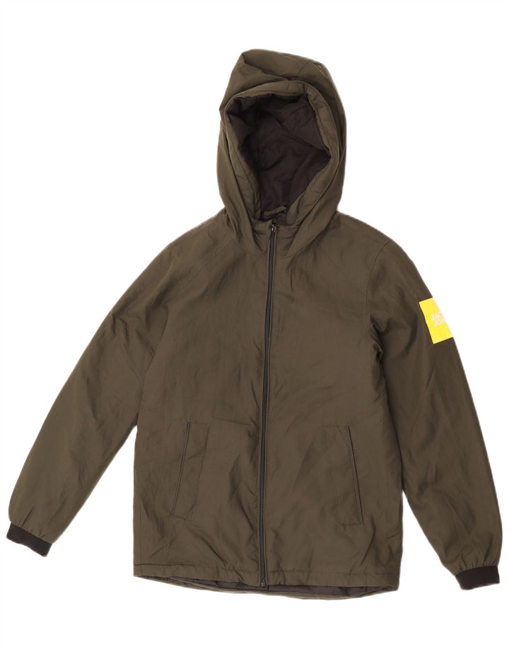 Jaqueta bomber com capuz para meninos Jack & Jones 11-12 anos cáqui