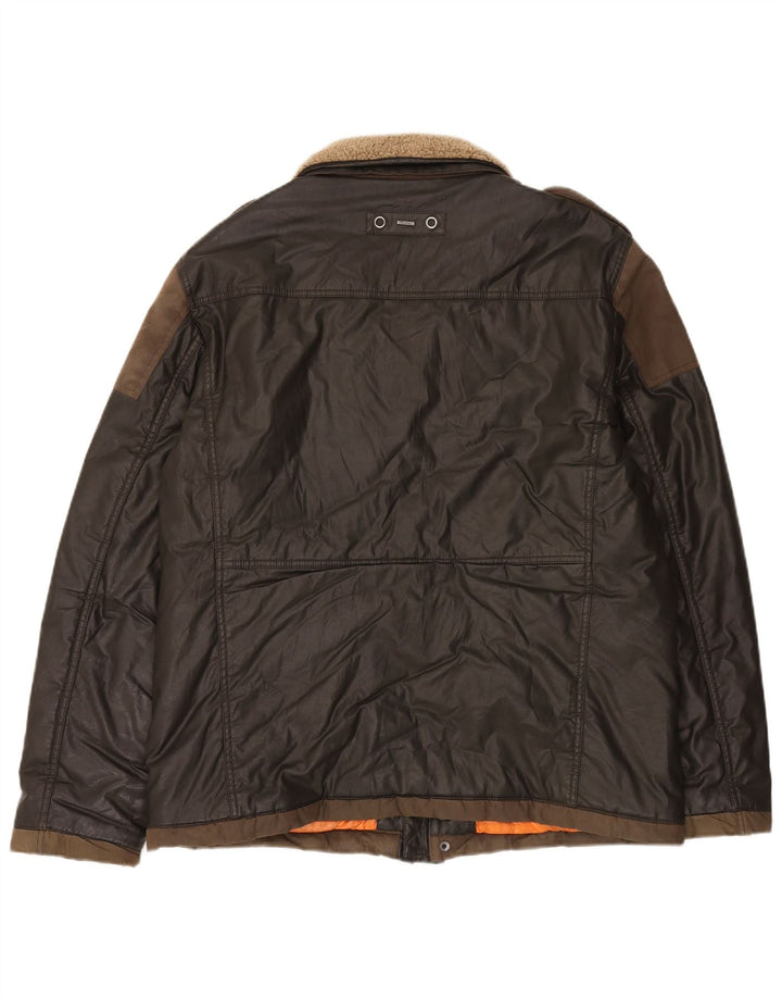 Jaqueta militar masculina Engbers UK 44 2XL algodão marrom