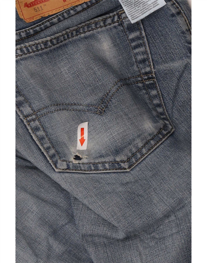 Levi's Masculino 511 Slim Jeans W33 L34 Azul Algodão