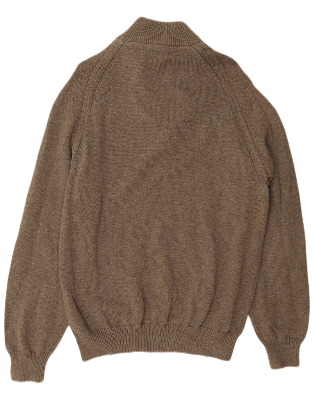 Suéter masculino Marks & Spencer com gola e botão XL de algodão marrom