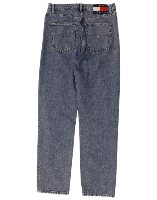 Jeans retos femininos Tommy Hilfiger W29 L30 algodão azul