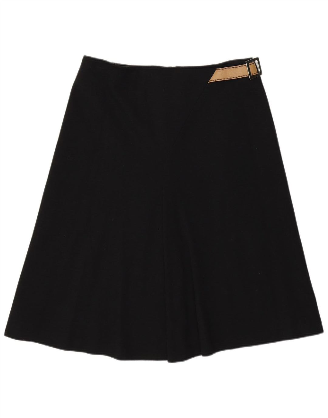 Saia feminina PAOLA ANTONINI UK 14 grande W32 lã preta