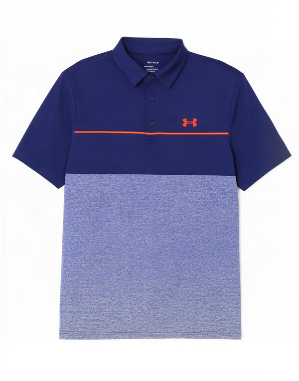 Camisa polo masculina Under Armour média azul marinho colorblock