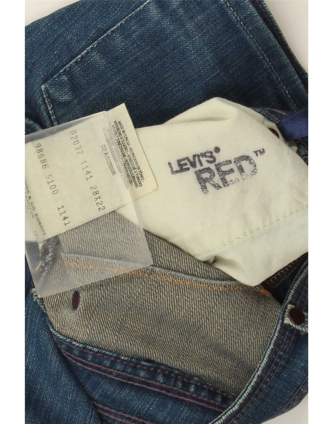 Saia jeans feminina Levi's W28 algodão azul médio