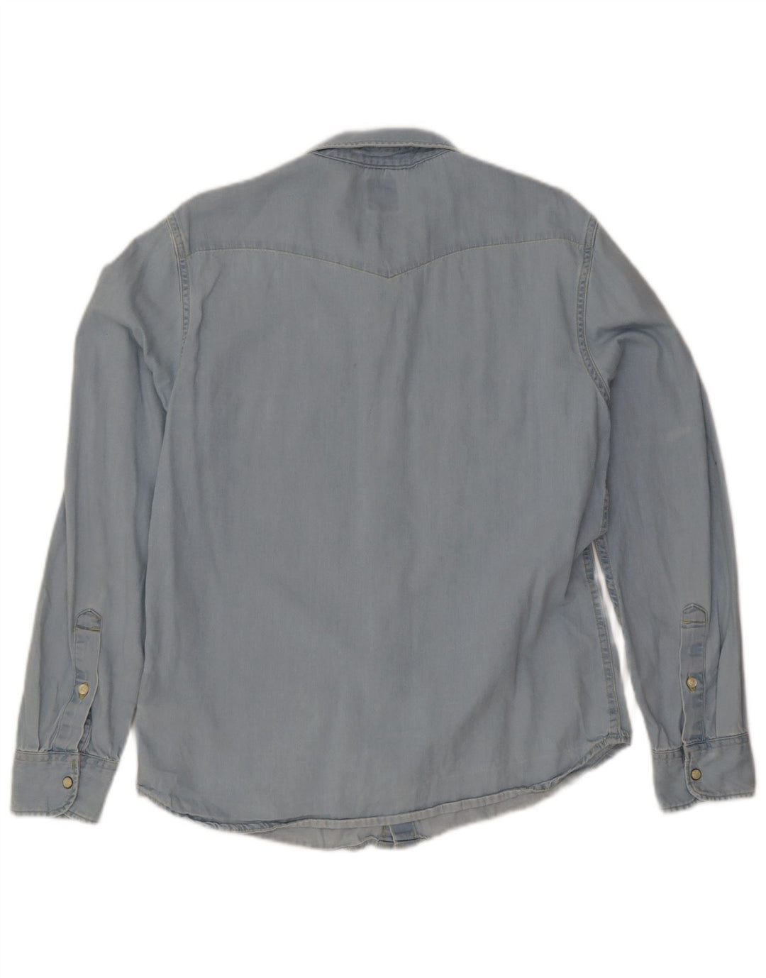 Camisa jeans feminina Lee Slim Fit grande algodão azul