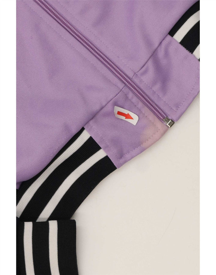 Kappa Womens Tracksuit Top Jacket UK 16 Grande Roxo Colourblock Poliéster