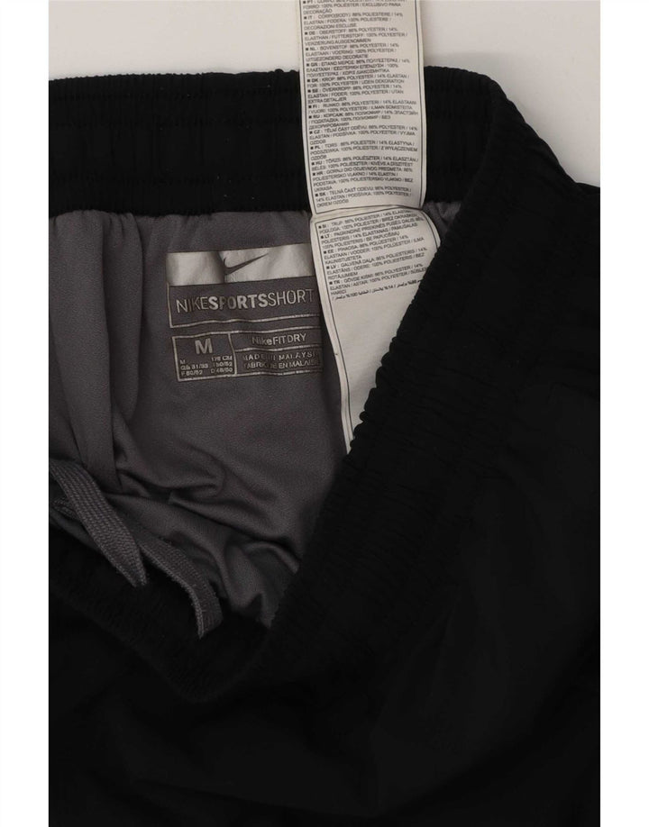 Shorts esportivos masculinos Nike médio preto poliéster
