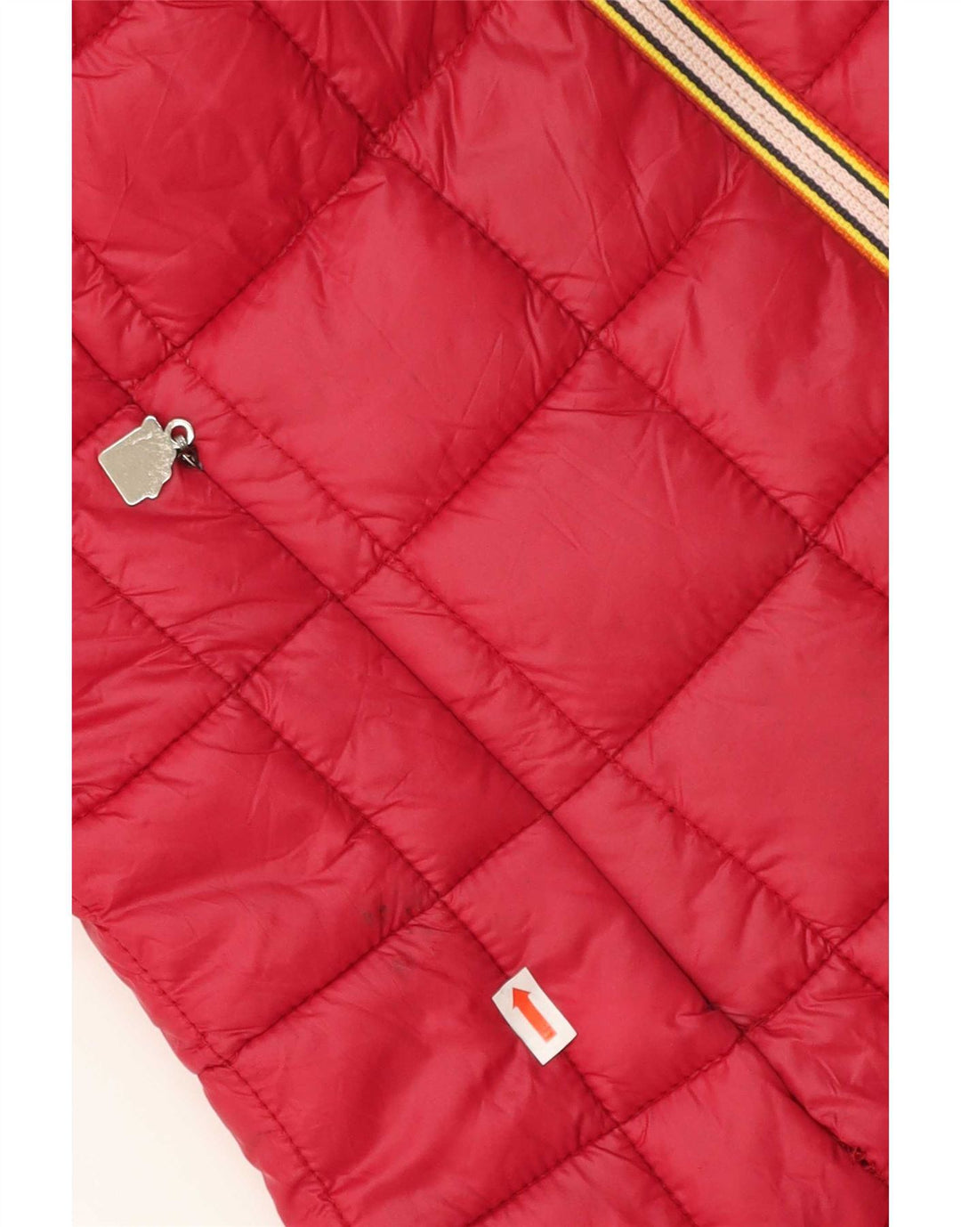 Jaqueta acolchoada reversível com capuz feminino K-Way Reino Unido 14 grande nylon preto