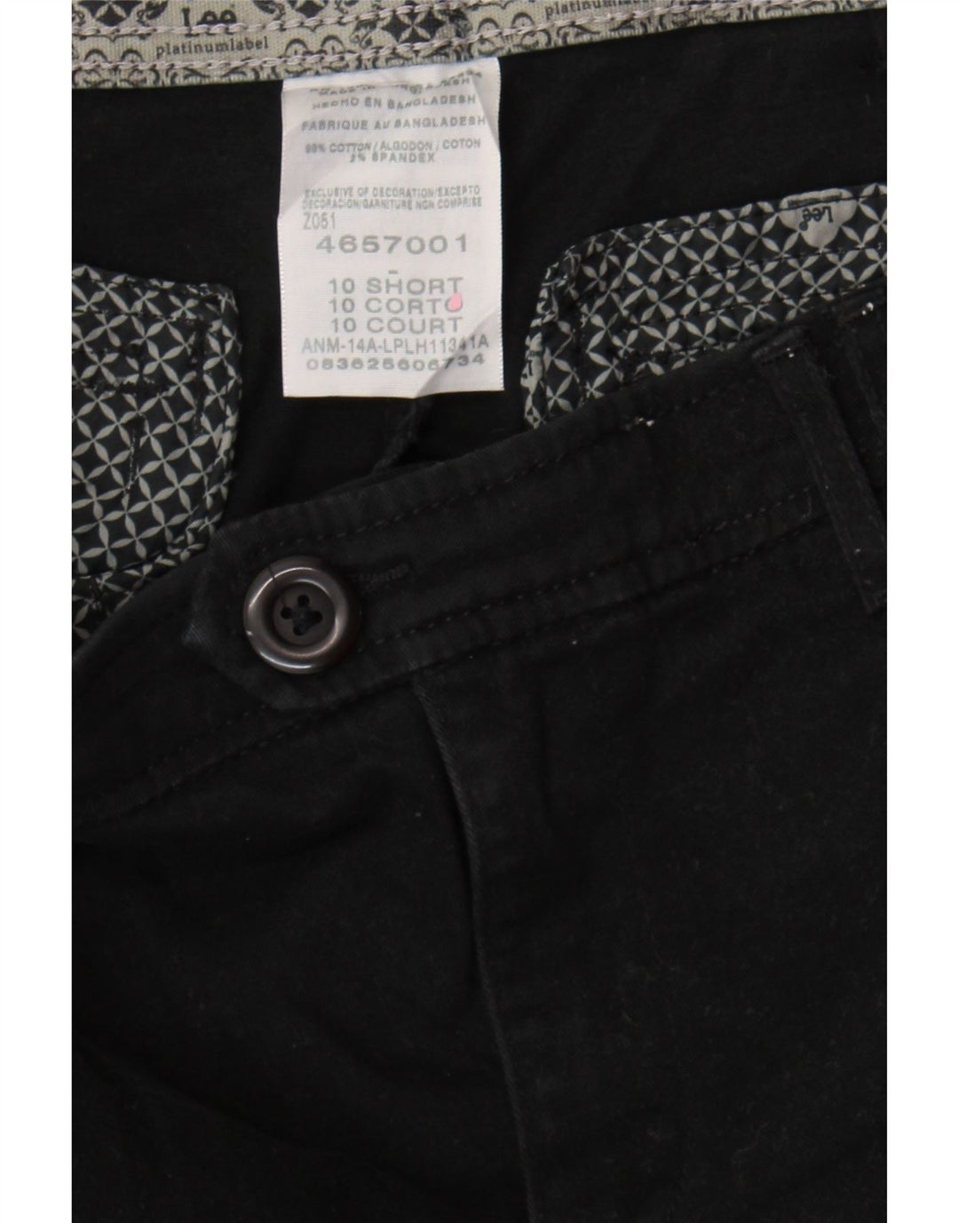 LEE Womens Straight Suit Trousers US 10 Large W34 L28 Black Cotton Vintage Lee and Second-Hand Lee from Messina Hembry 