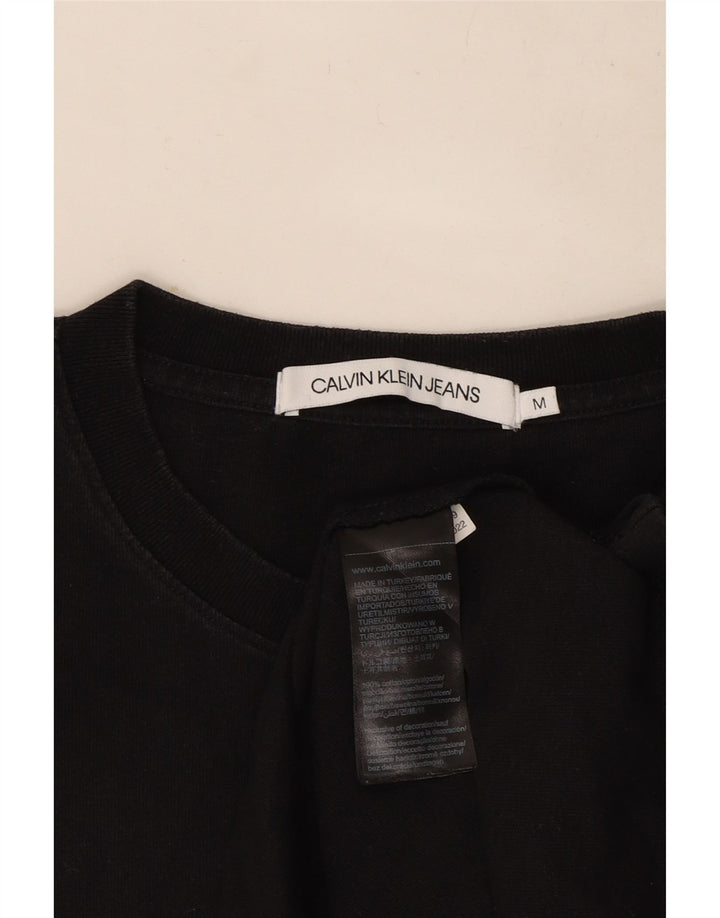 Camiseta masculina Calvin Klein Jeans Top médio algodão preto