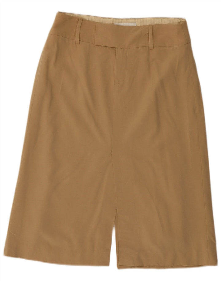 Saia feminina Zara A-Line IT 40 Small W30 Khaki Poliéster