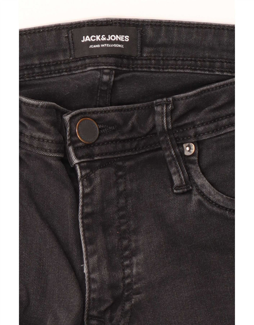 Jack & Jones Masculino GLENN Slim Jeans W28 L32 Preto