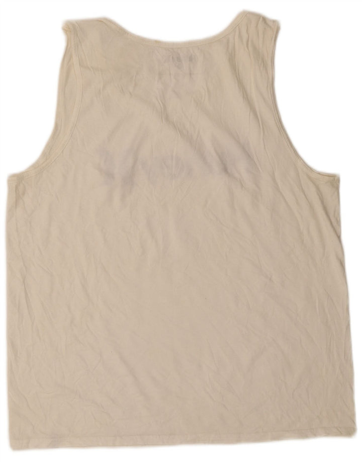 Colete gráfico masculino HURLEY Top XL de algodão branco