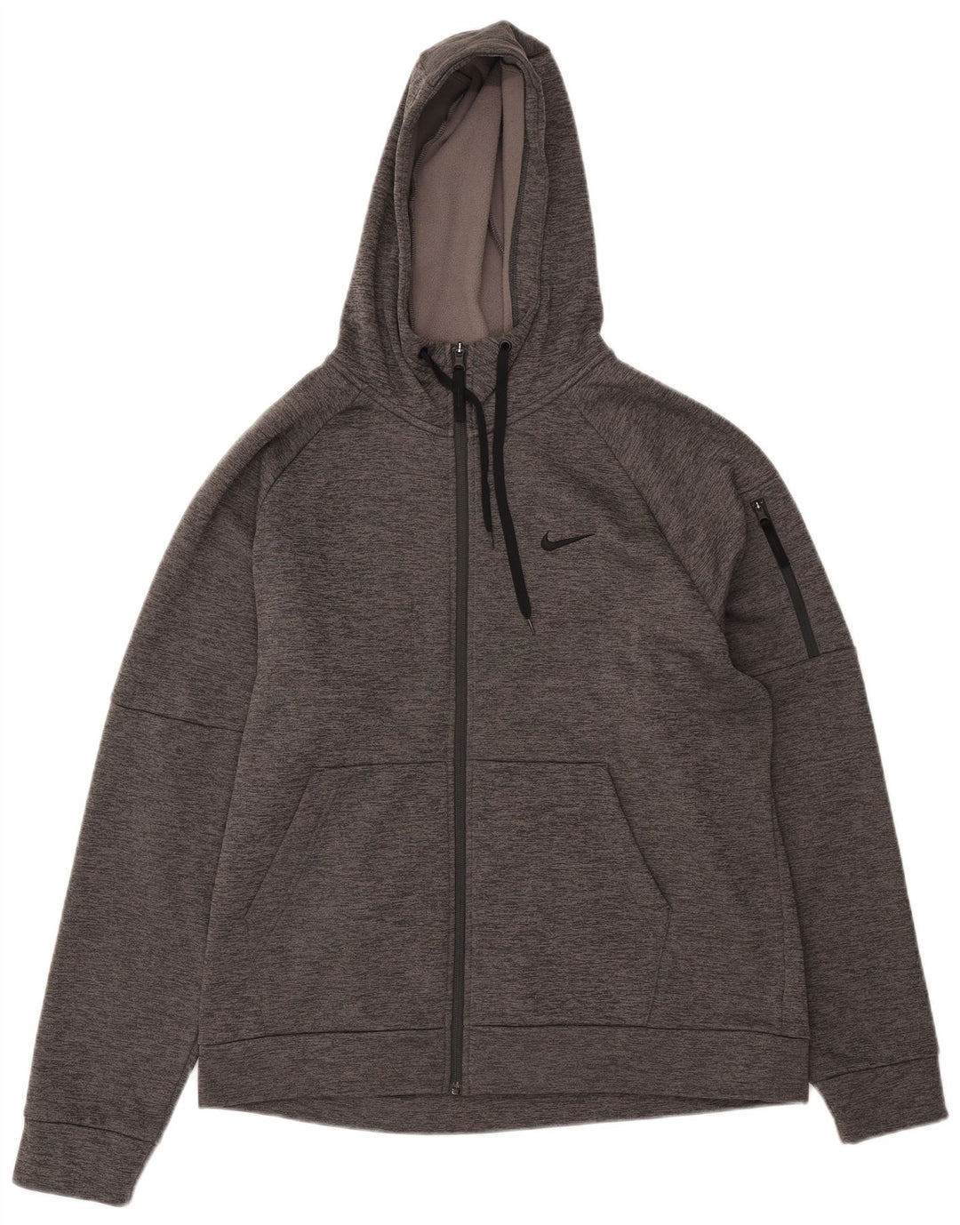 Fato de treino completo com capuz Nike Therma-Fit masculino grande poliéster manchado cinza