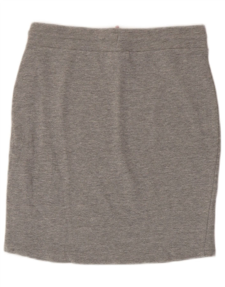 Saia feminina Kangaroos UK 10 algodão manchado cinza pequeno