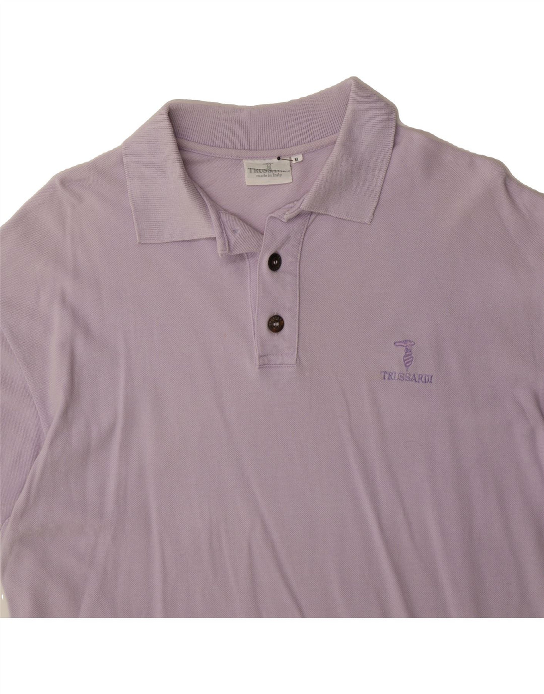 TRUSSARDI Mens Polo Shirt Medium Purple Cotton Vintage Trussardi and Second-Hand Trussardi from Messina Hembry 