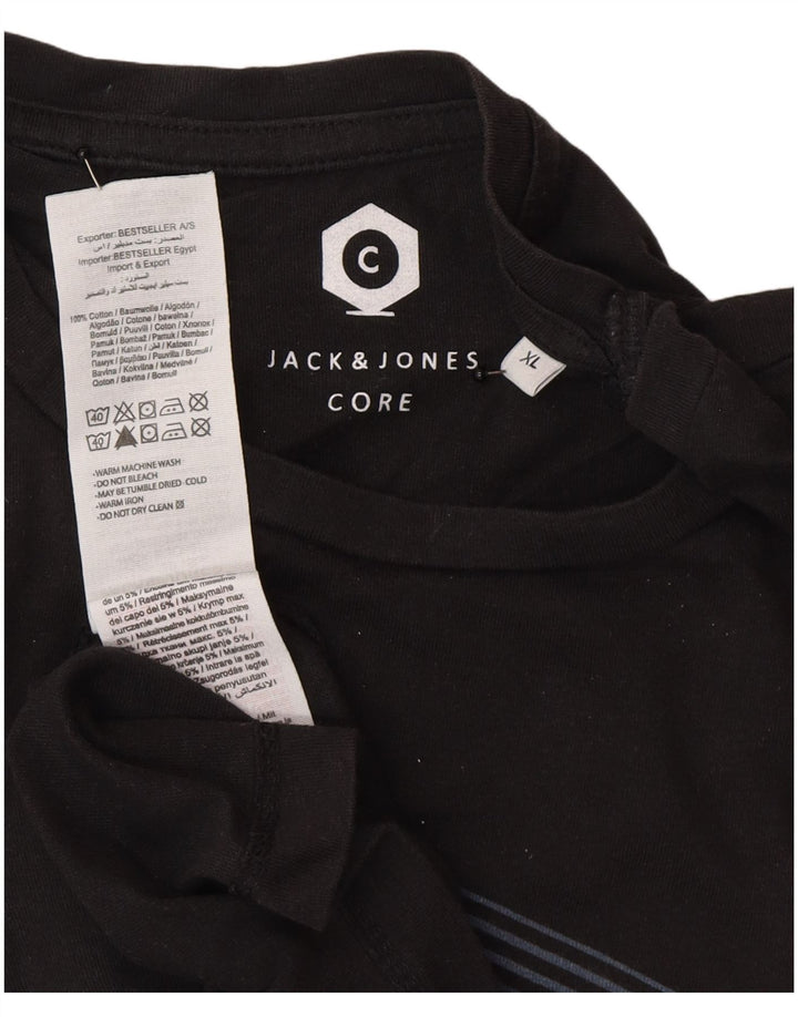 Camiseta masculina Jack & Jones XL algodão preto