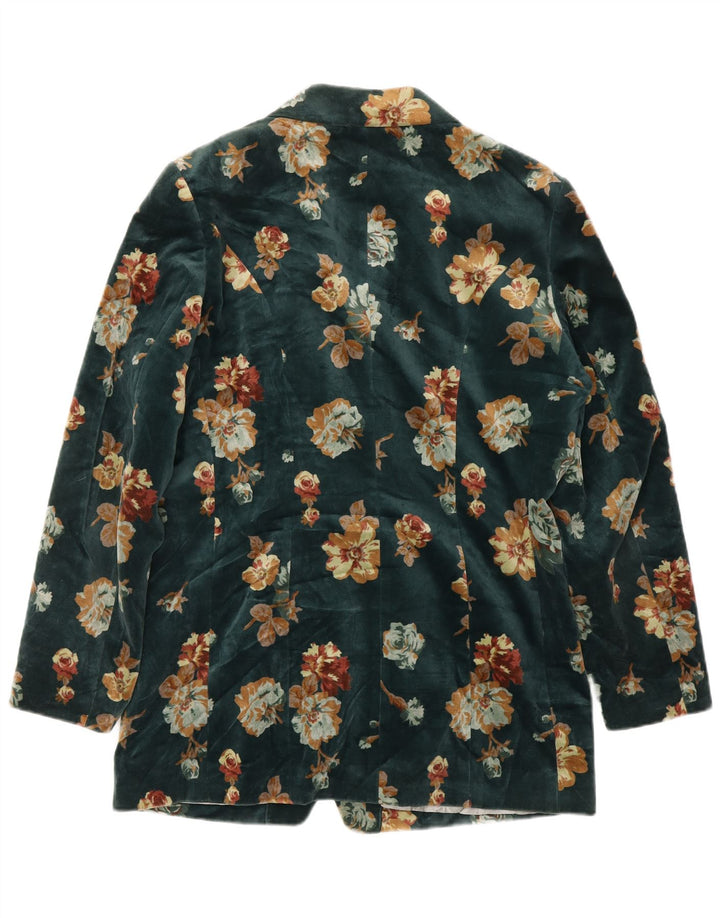 Jaqueta blazer feminina com estampa de selva KENZO EU 40 designer verde médio