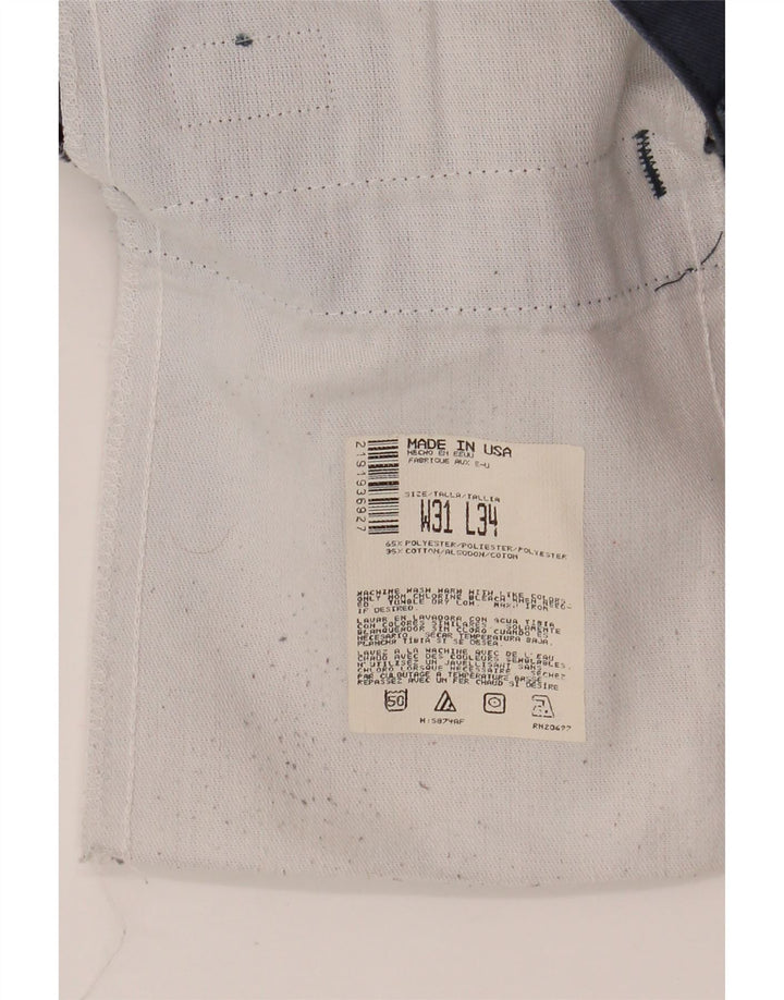 Calça chino reta masculina DICKIES W31 L34 poliéster azul marinho