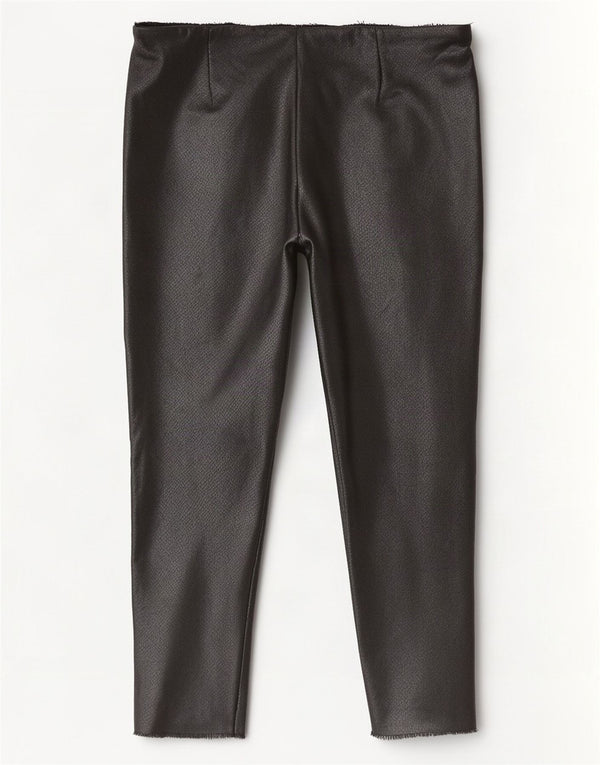 Calça feminina casual skinny Zara grande W30 L27 poliéster manchado preto