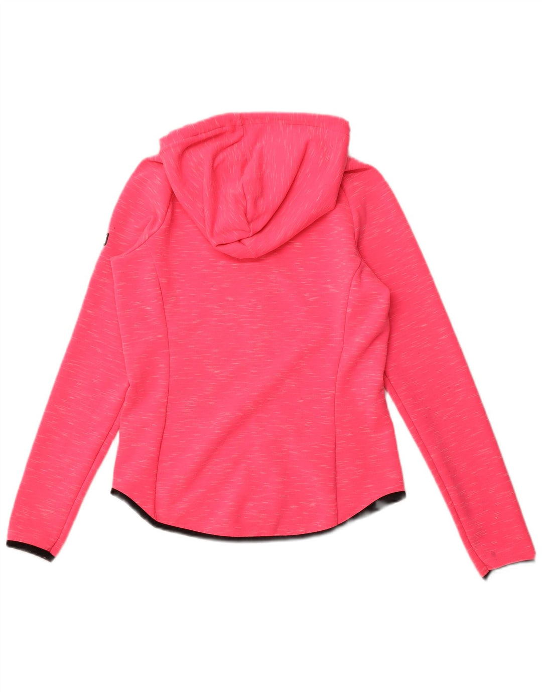 Suéter feminino SUPERDRY com capuz e zíper gráfico Reino Unido 10 pequeno rosa manchado