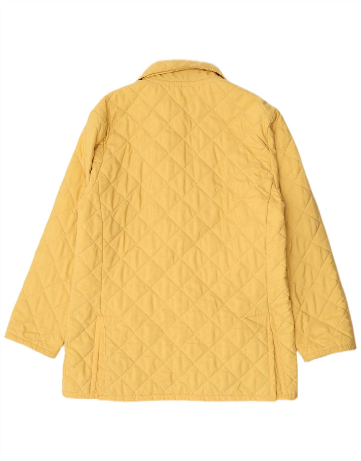 Jaqueta acolchoada masculina Lavenham UK 38 poliéster amarelo médio