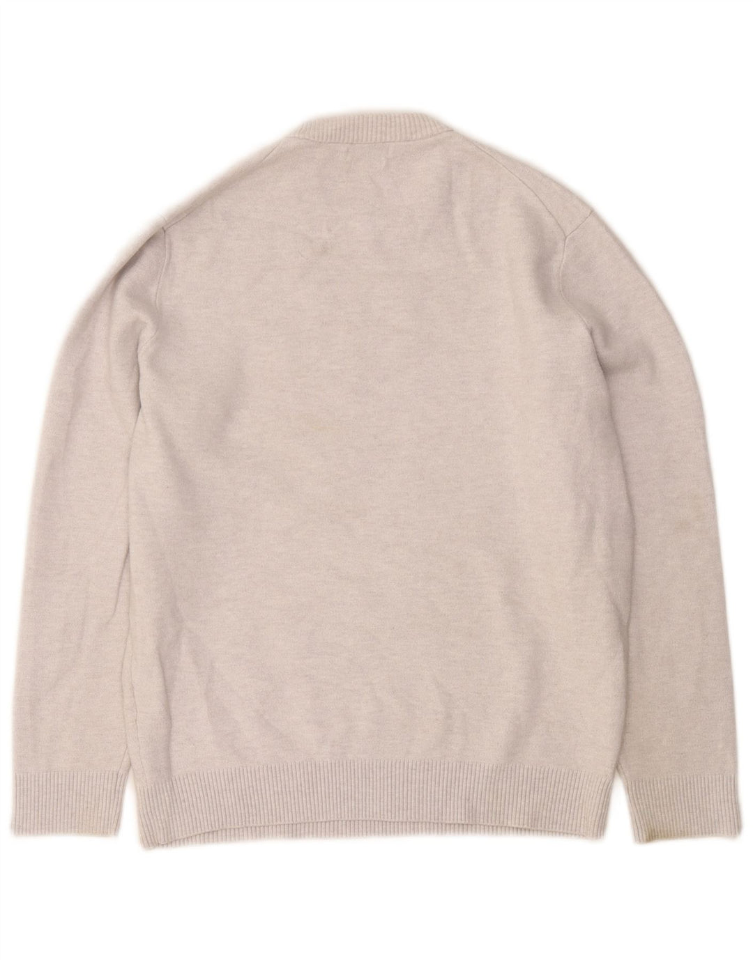 Suéter masculino Massimo Dutti com gola redonda, grande poliamida cinza