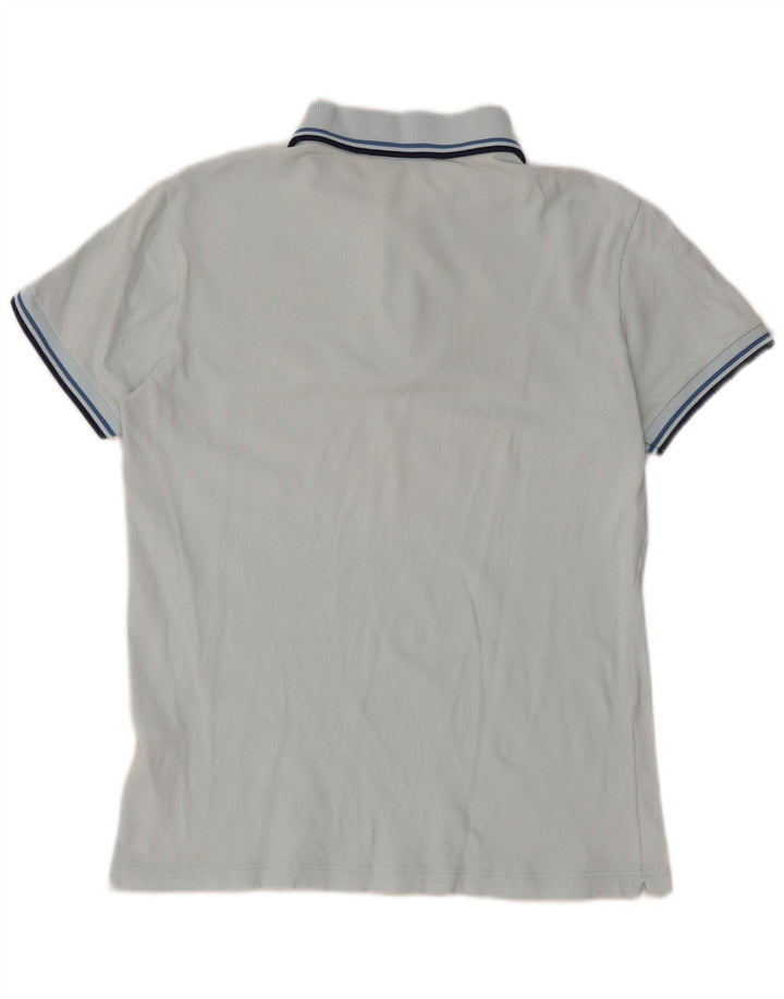 Camisa polo masculina leve e elástica FRED PERRY de algodão azul pequeno