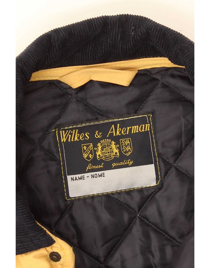Jaqueta acolchoada masculina Wilkes&Akerman UK 38 poliéster amarelo médio