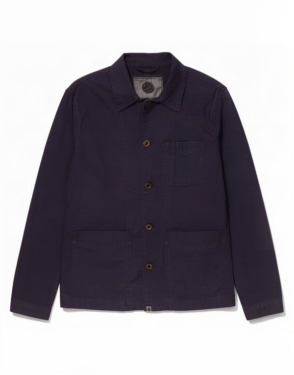 Jaqueta utilitária masculina Pretty Green UK 40 grande algodão azul marinho