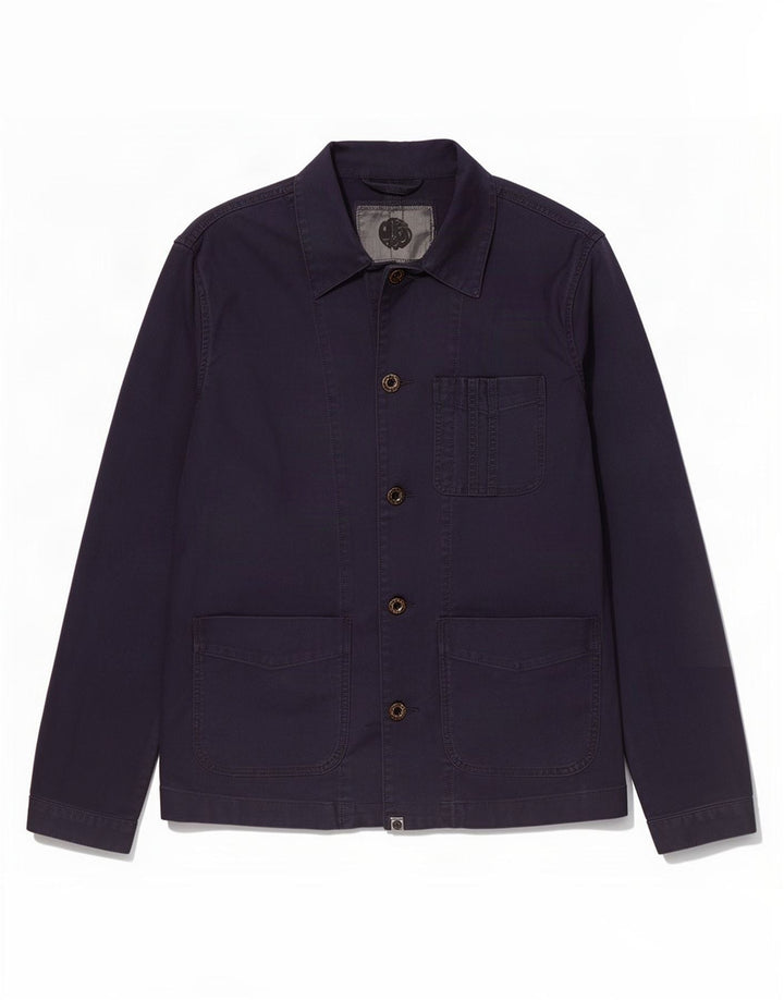 Jaqueta utilitária masculina Pretty Green UK 40 grande algodão azul marinho