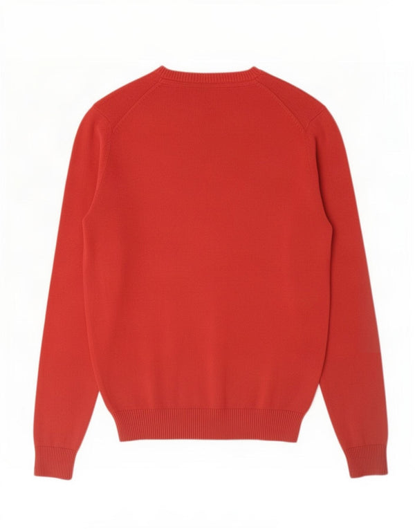 Crew Clothing Mens Boat Neck Jumper Sweater Pequeno Algodão Vermelho