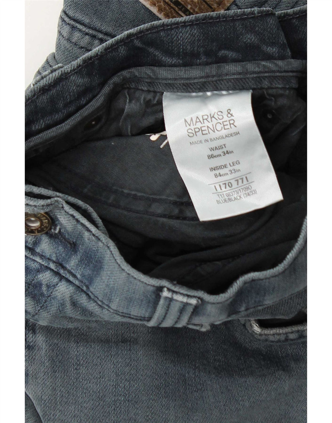 Jeans Marks & Spencer Masculino Blue Harbor Straight W34 L33 Azul Algodão