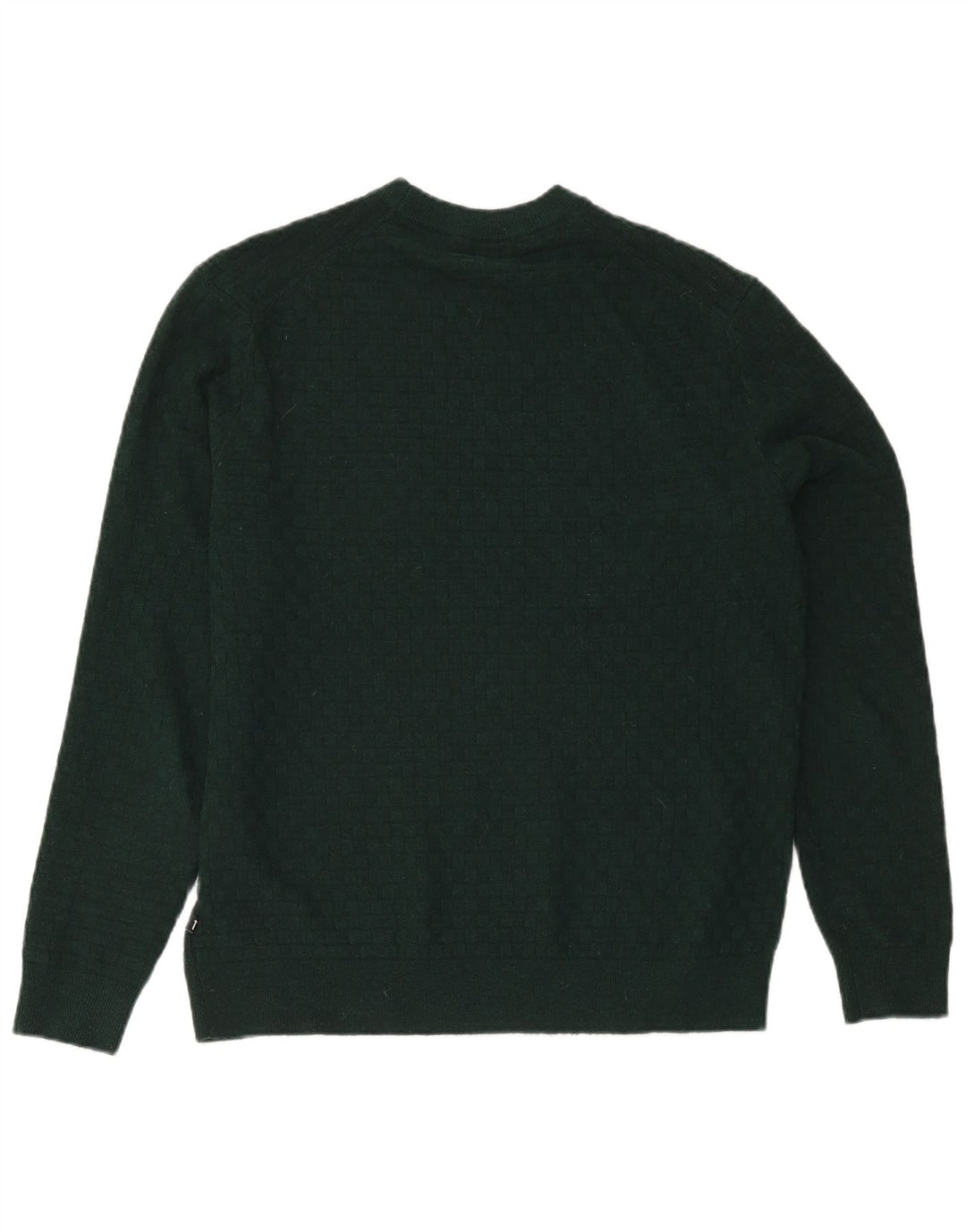 Suéter masculino Ted Baker com gola redonda tamanho 3 poliéster verde médio