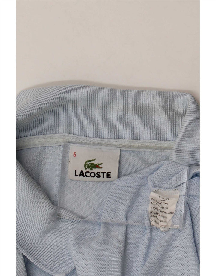Camisa polo masculina Lacoste tamanho 5 grande algodão azul