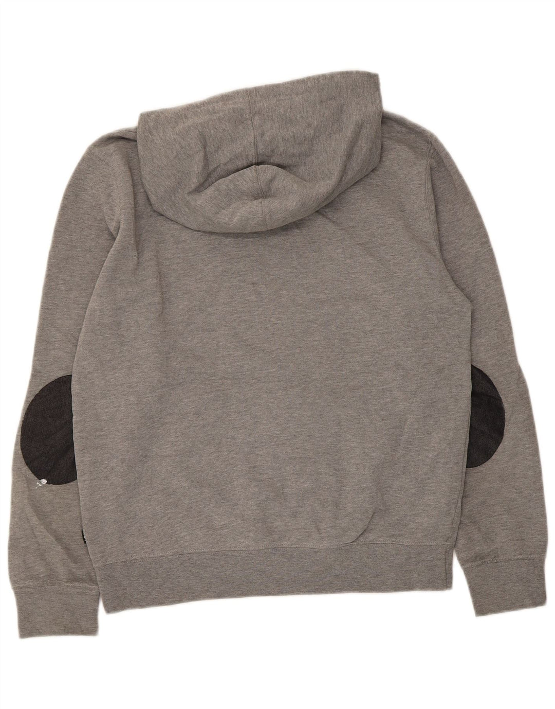 Suéter masculino com capuz gráfico HUF pequeno algodão cinza