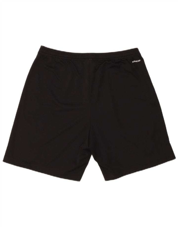 Shorts esportivos masculinos Adidas grande poliéster preto