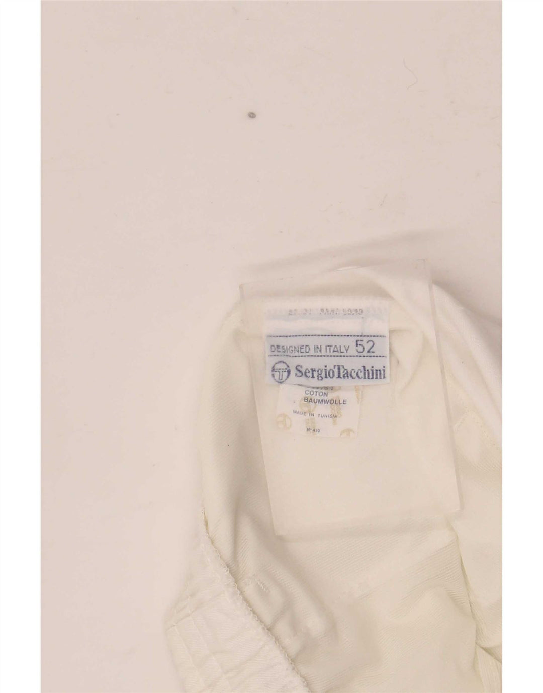 Sergio Tacchini Mens Graphic Sport Shorts IT 52 Grande Poliéster Branco