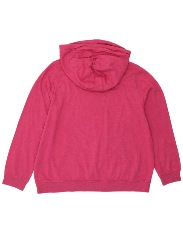 Jumper com capuz Nike feminino oversized UK 18 XL algodão rosa